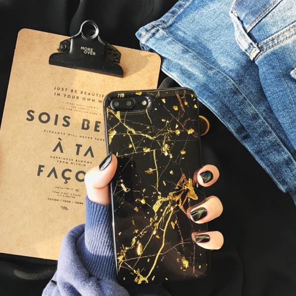 NEW iPhone X/7/8/7+/8+ Luxury Glitter Marble Case - Picture 5 of 8